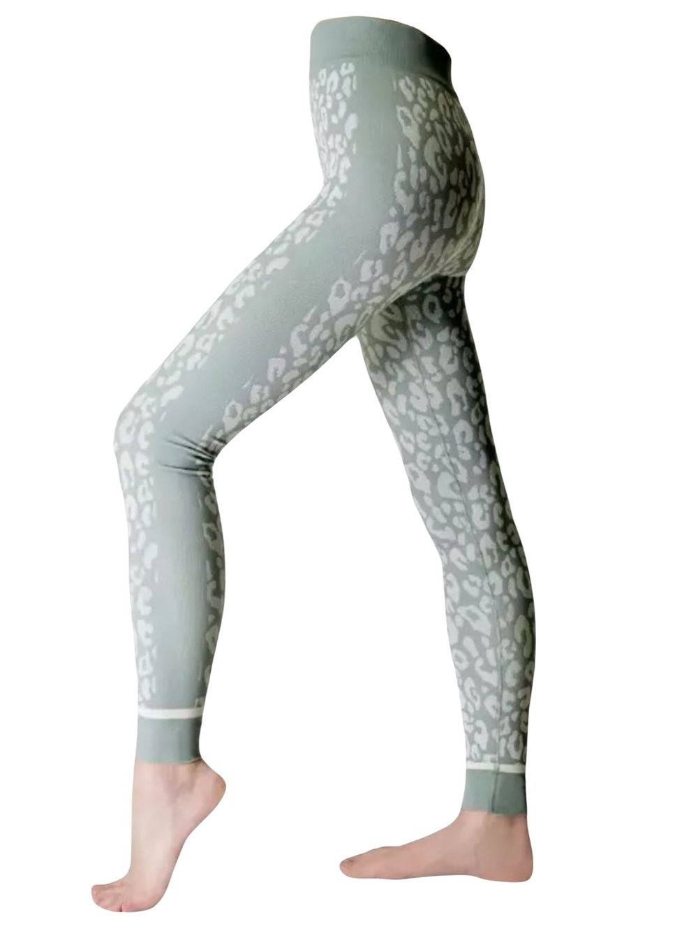 Sweaty Betty Leopard Jacquard Leggings (Size: S)